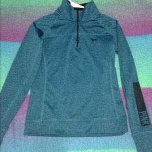 vs pink athletic half zip jacket